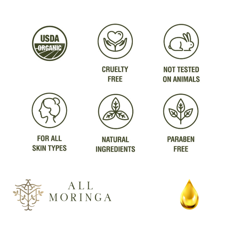 Organic Moringa Seed Oil - Cold Pressed